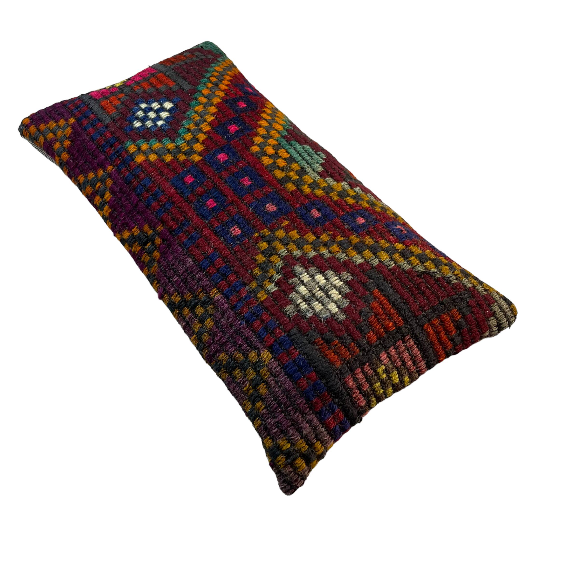 Vintage Turkish Kilim Cushion Cover , 30 x 60 cm