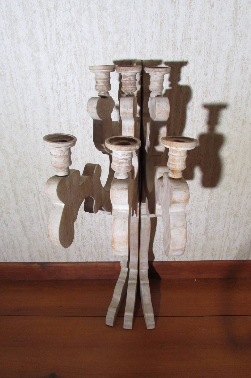 Wooden candlestick