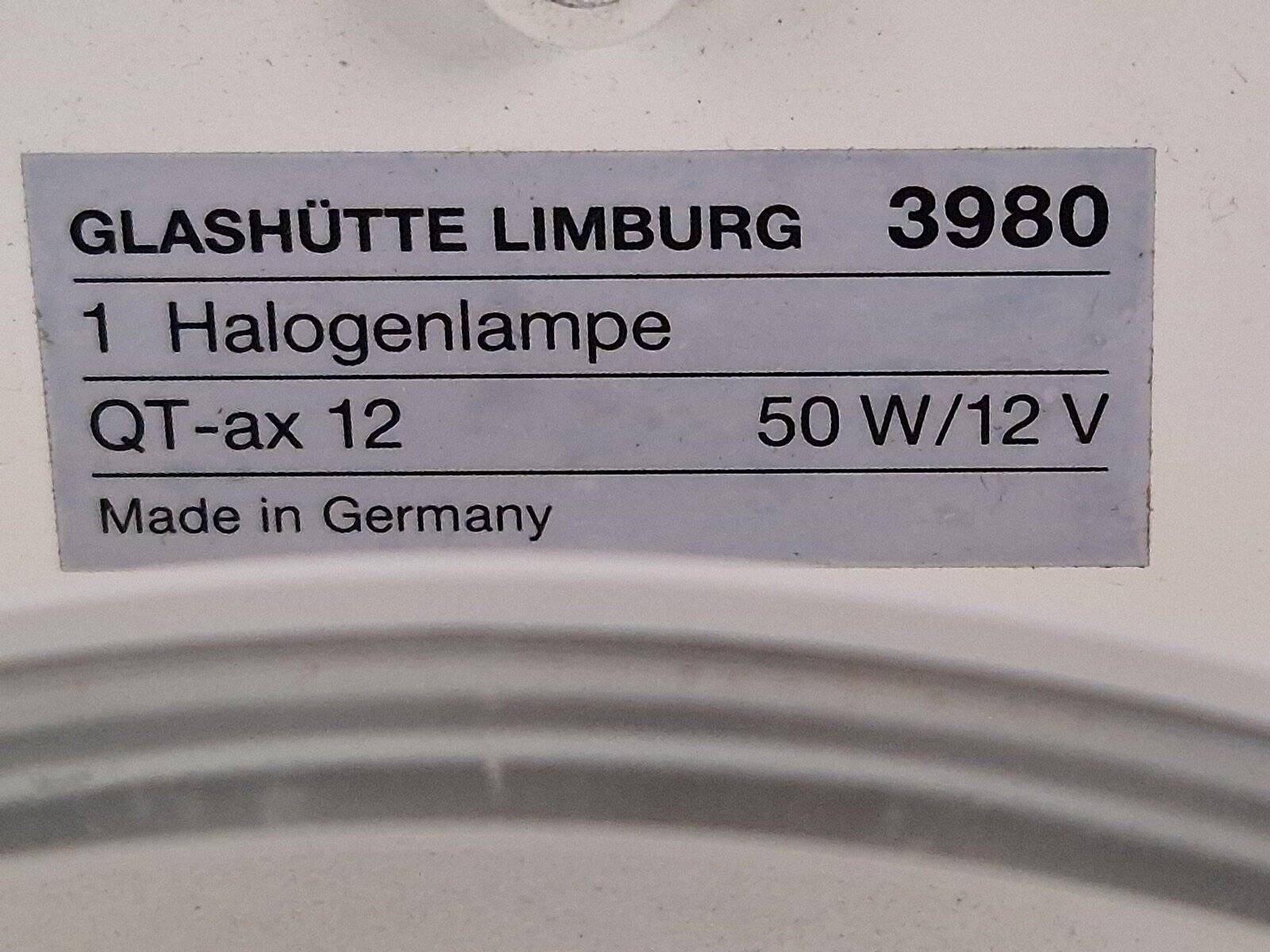 Minimalist 3980 Wall Lamp from Glashütte Limburg, 1970s