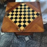 Games table called chess table in wood marquetry