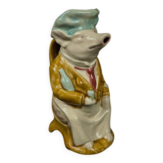 Zoomorphic pitcher pig hotelier waiter