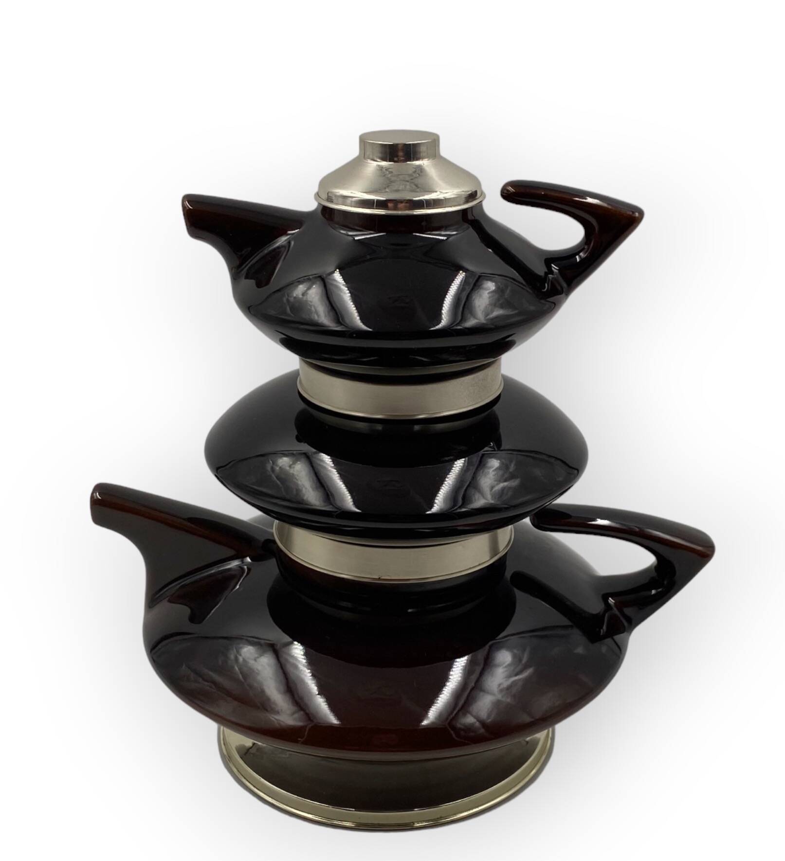 Mid-century modern piled up Tea set, SC3 Italy 1970s