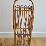 Vintage rattan bread hutch