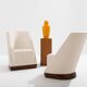 Louis Sognot pair of modernist armchairs in walnut and alpaca, 1927