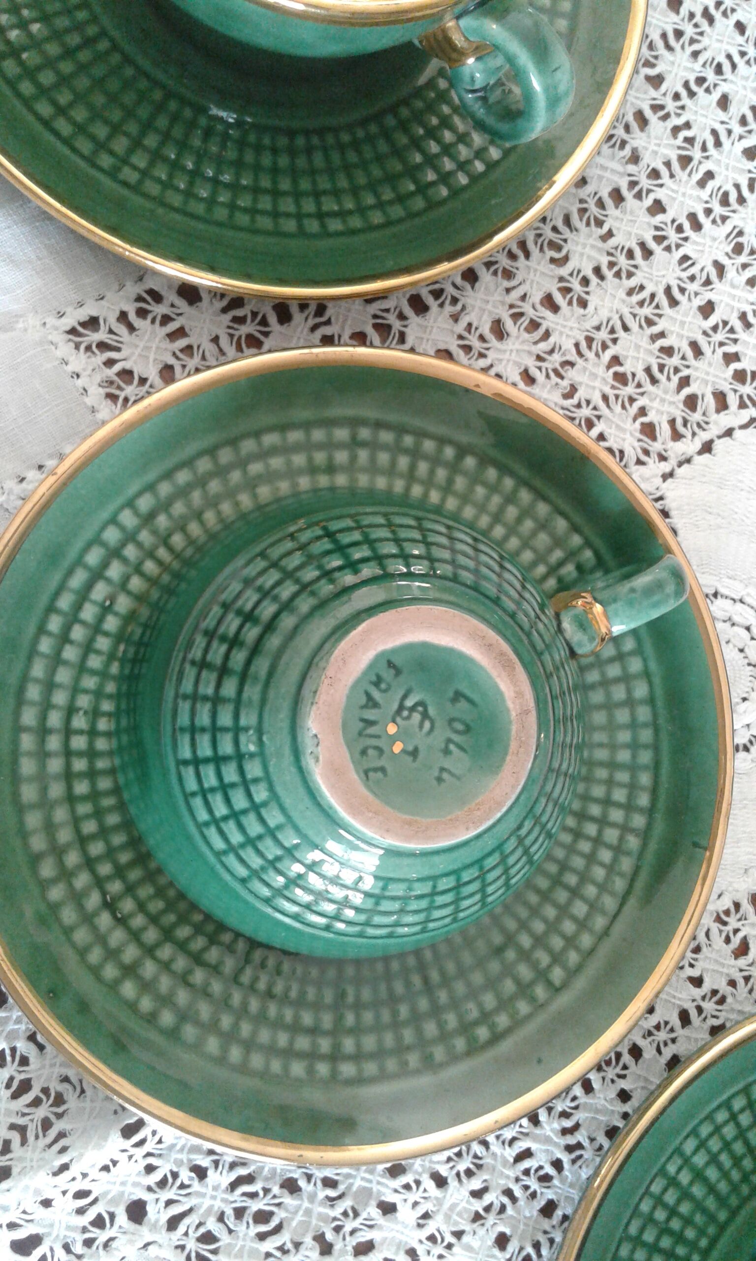 Coffee service, Saint Clement ceramics, Blanche Letalle, circa 50