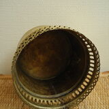 Gold brass pot cache flowers pot