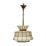 Round ceiling chandelier in mother-of-pearl