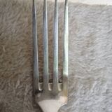 12 Art Deco silver metal bistro forks