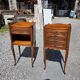 Pair of Louis XV style bedside tables in cherry wood.