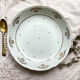 Hollow dish golden white porcelain berry