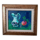 Still life painting 1965 signed Barbero oil on canvas