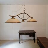 Lampe de billard en laiton et verre