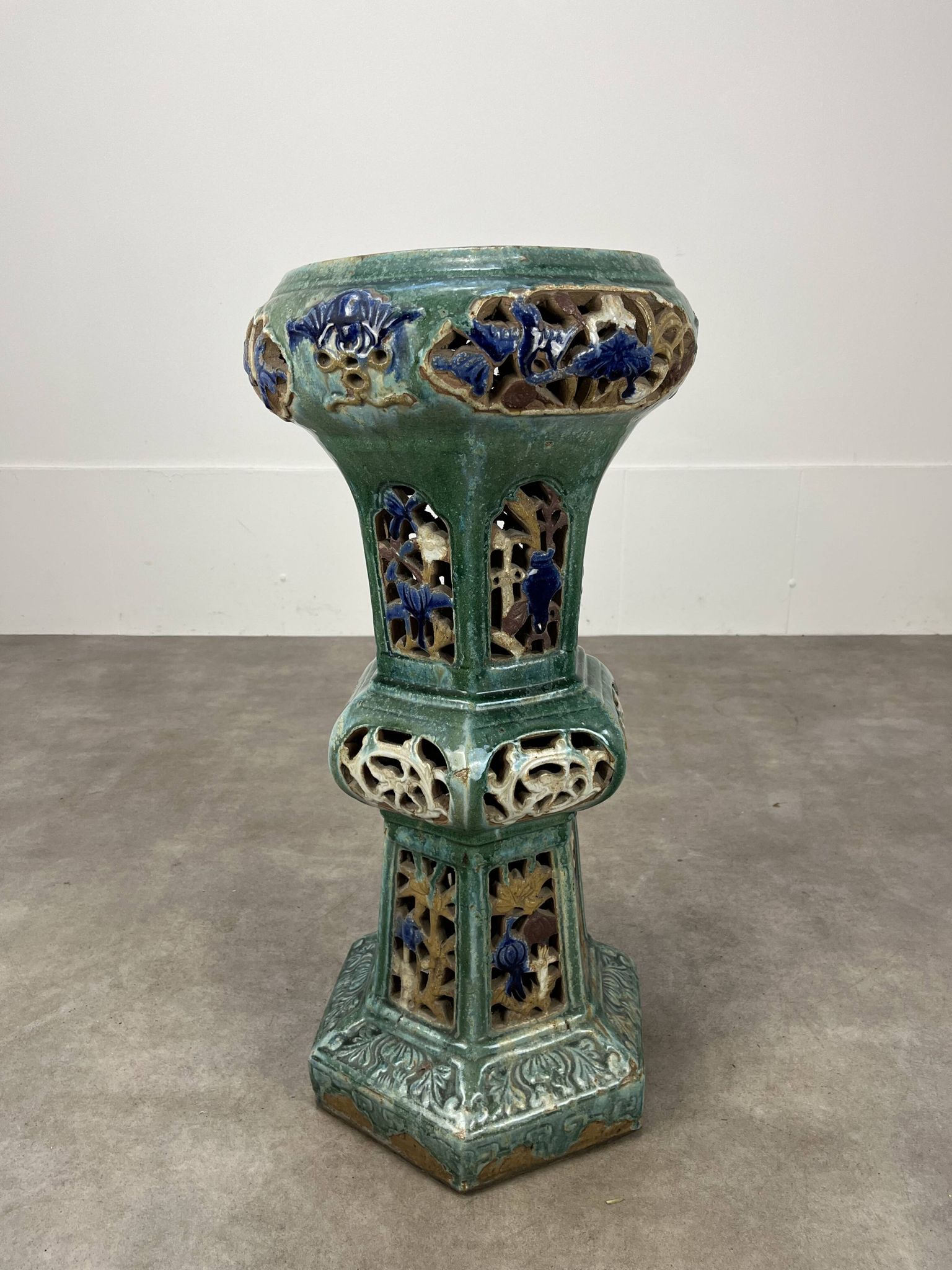 Chinese glazed stoneware stand