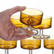 6 Ice or fruit cups in vintage orange glass 1970