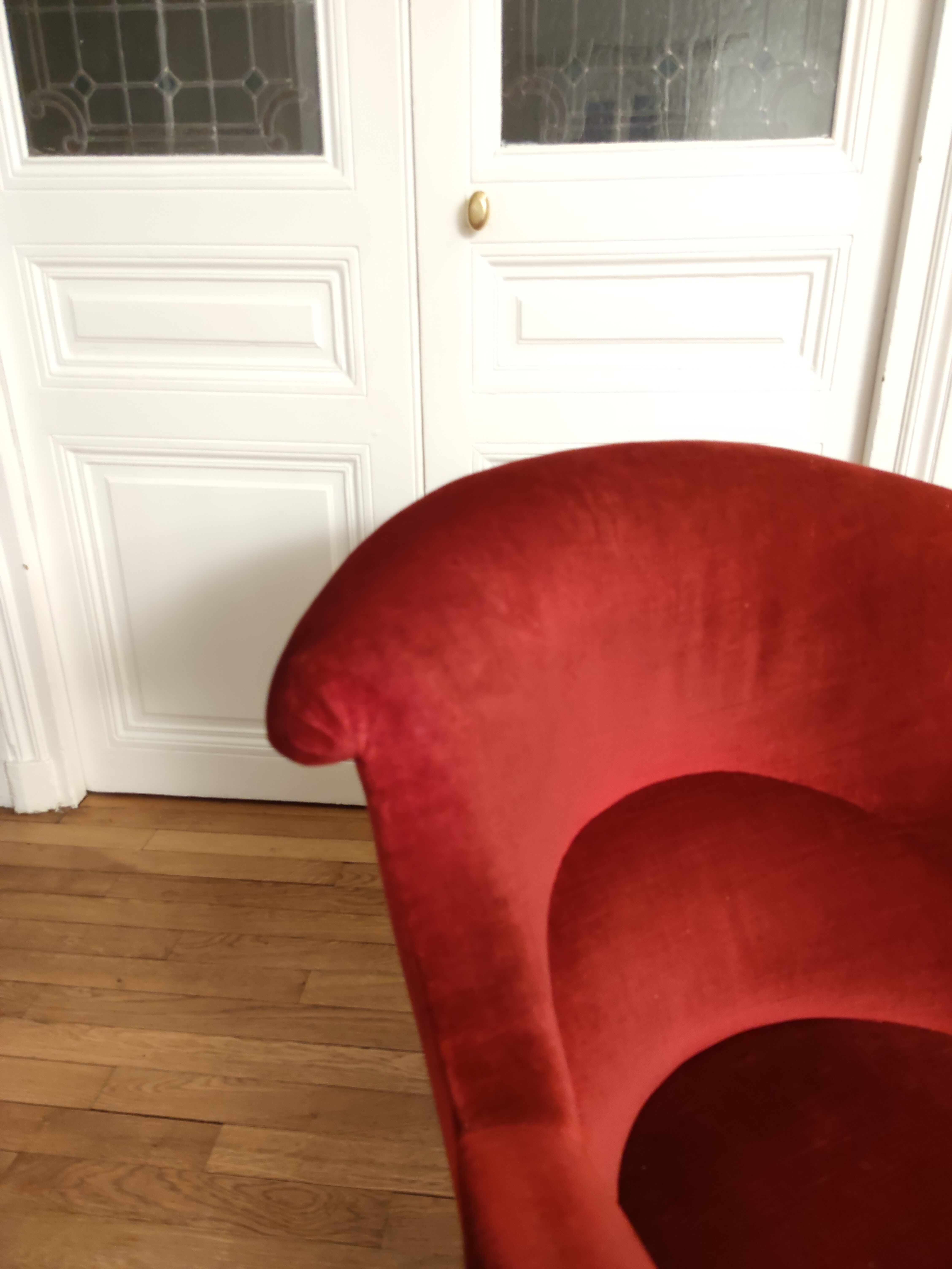 Velvet toad armchair
