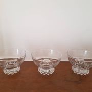Set of 3 art deco glasses