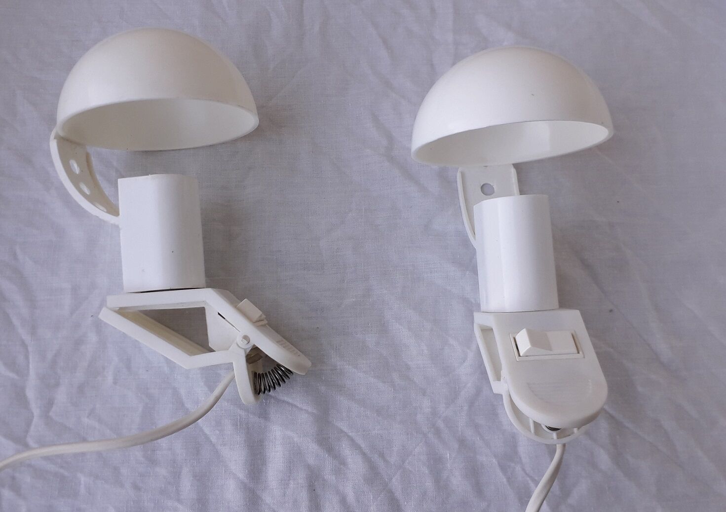 Paire de lampes à pince champignons