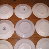 Set of 12 different flat plates