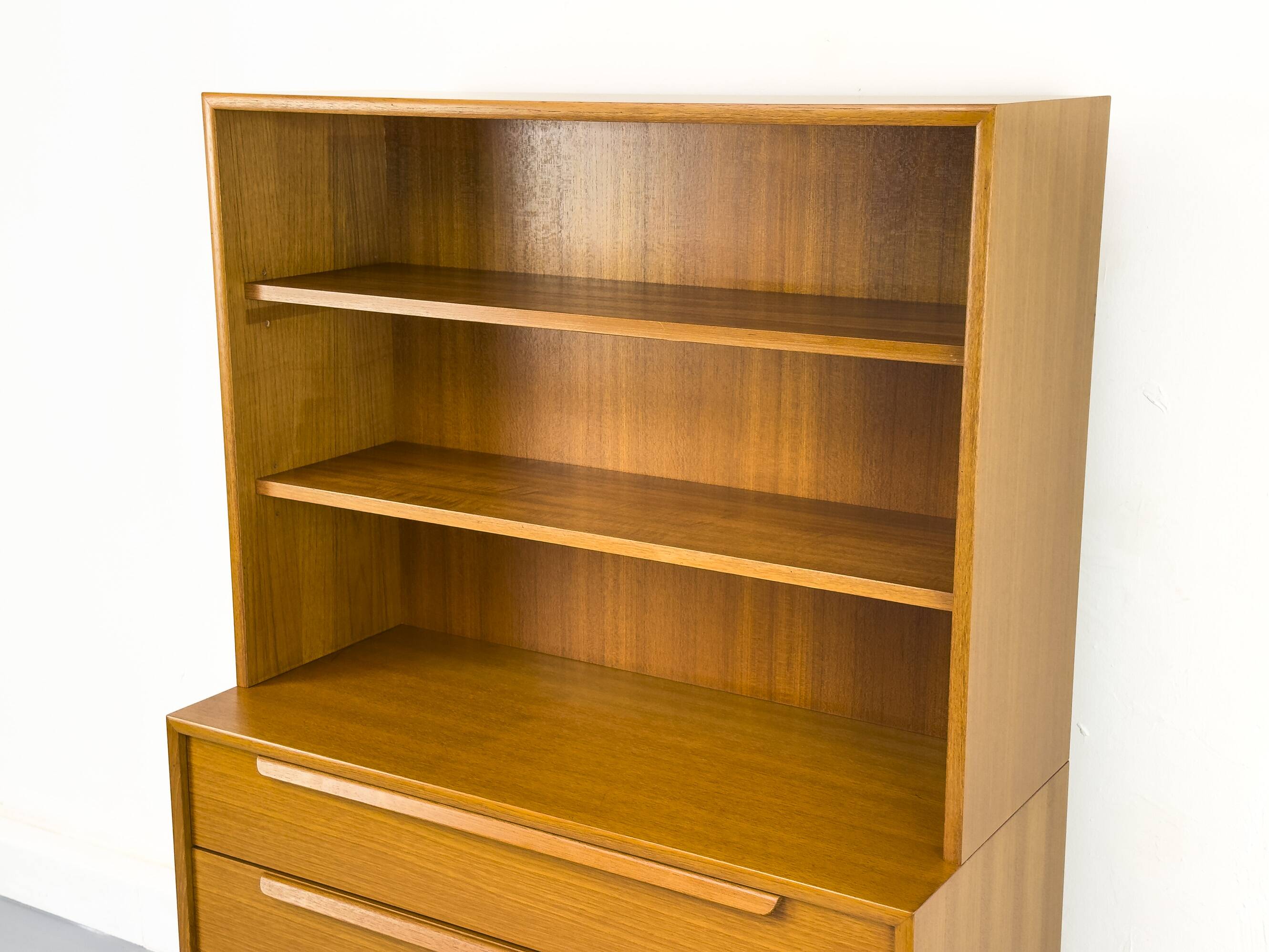 Teak bookcase with drawers from WK Möbel, 1960s
