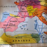 School map post vintage Byzantine Empire