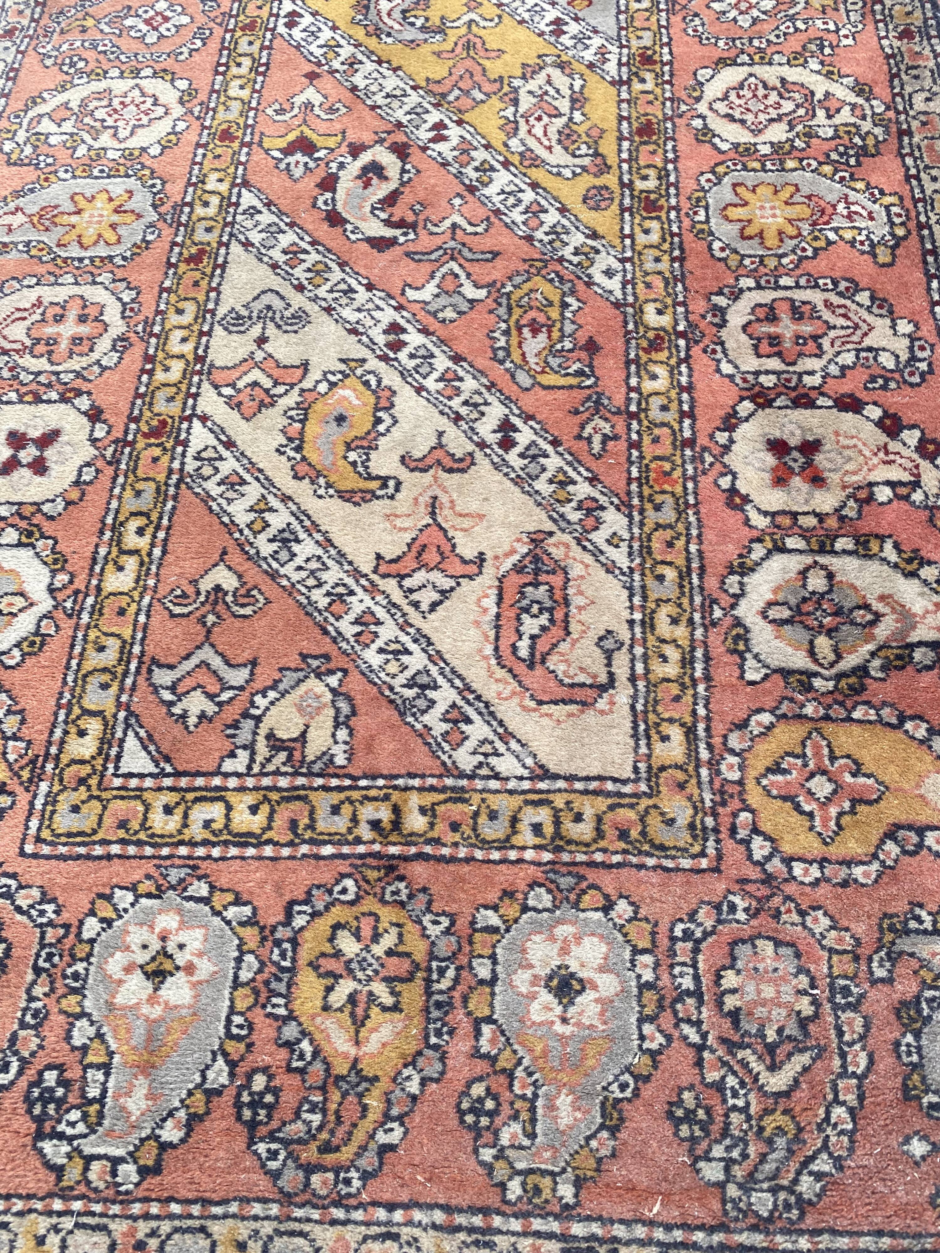 Vintage sinkiang carpet for handmade corridor 90x358 cm