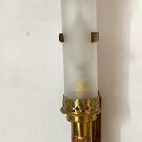 Antique brass train wall lamp