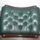 Tabouret ottoman chesterfield en cuir capitonné