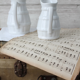 2 old french pitchers in white ceramic, circa 1960