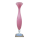 Pink opaline soliflore vase with white opalescent foot