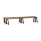Pair of old benches for farm table