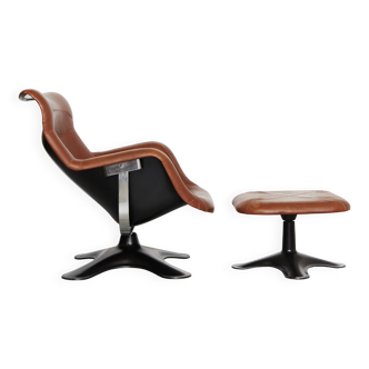 Fauteuil et Ottoman Yrjö Kukkapuro Karuselli pour Haimi, 1965