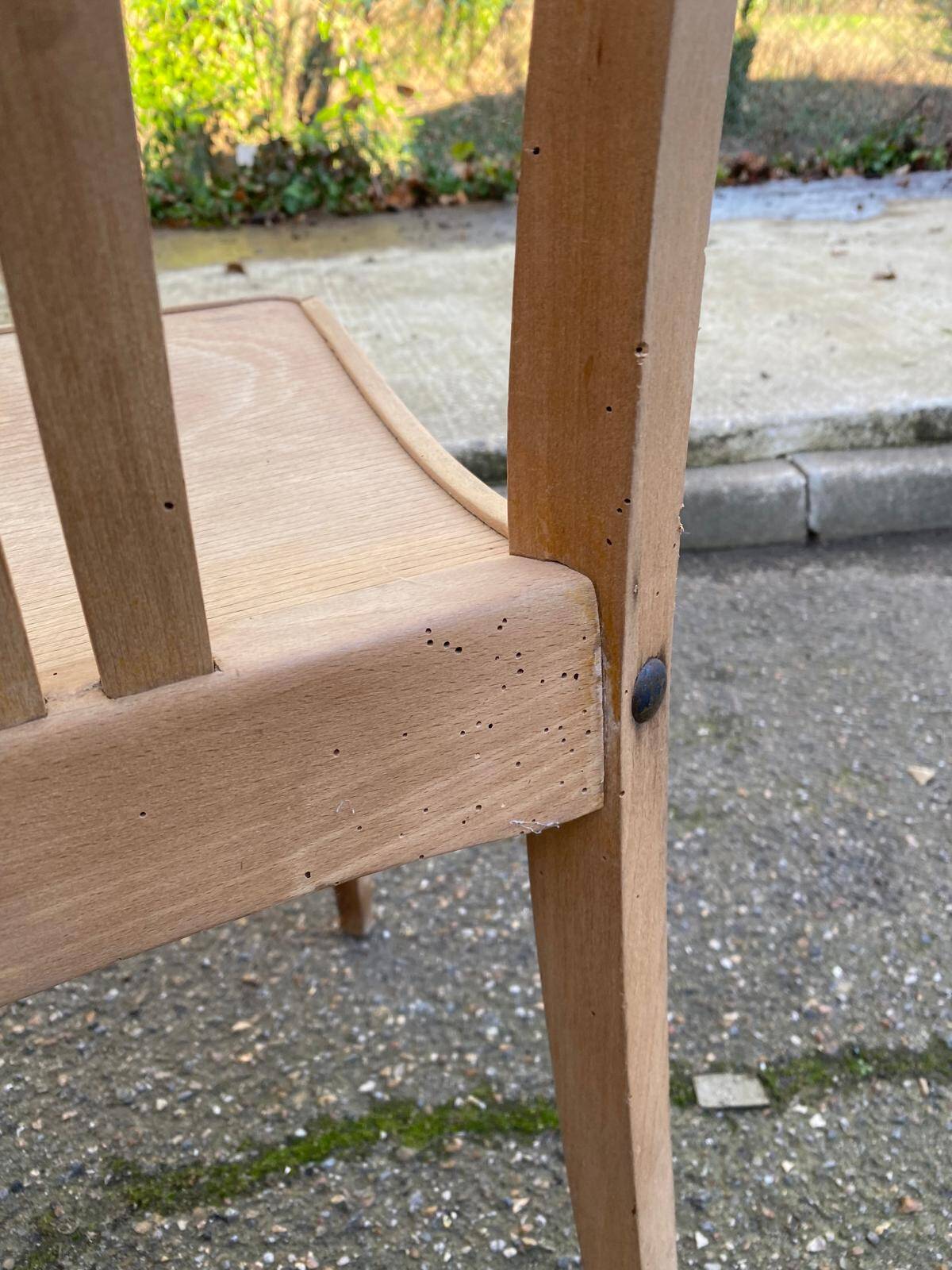 Scandinavian bistro chair in raw beech wood