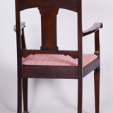 Fauteuil en noyer Art Nouveau restauré, polonais relancé, Autriche, années 1910