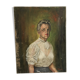 Portrait in oil on canvas XIX th