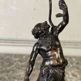 Silenus, bronze sculpture after the antique, 19th century