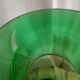 Blown glass vase, bottle green