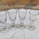 4 antique bistro glasses on stems - Thick, bubbled glass - Period 1900 - 12