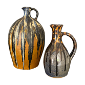 Lot de 2 vases grès La Borne Joseph Talbot
