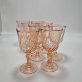 Set of 8 small Rosaline stemmed glasses