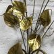 Pair of double flower bouquet sconces in brass 1960