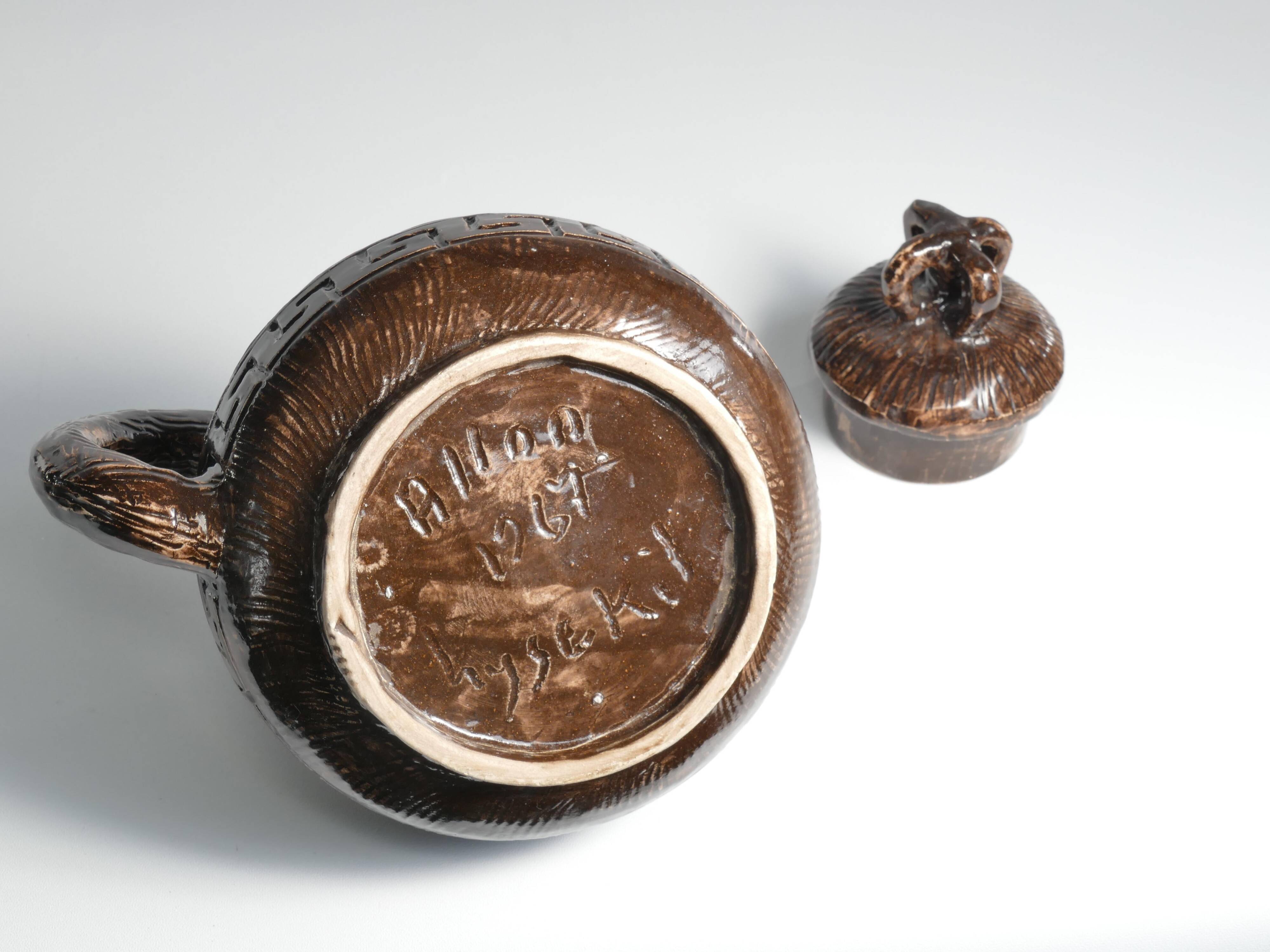 Vintage Playful Teapot by Allan Hellman Sweden 1967