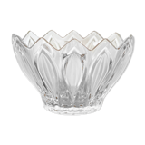 Vase / cache jar chiseled glass pattern ancient flowers