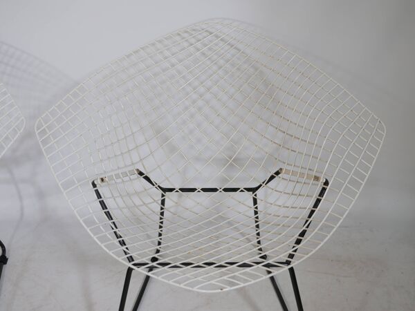 Chaise Diamond par Harry Bertoia pour Knoll, lot de 2, années 1950/60 Chaise longue en fil de fer