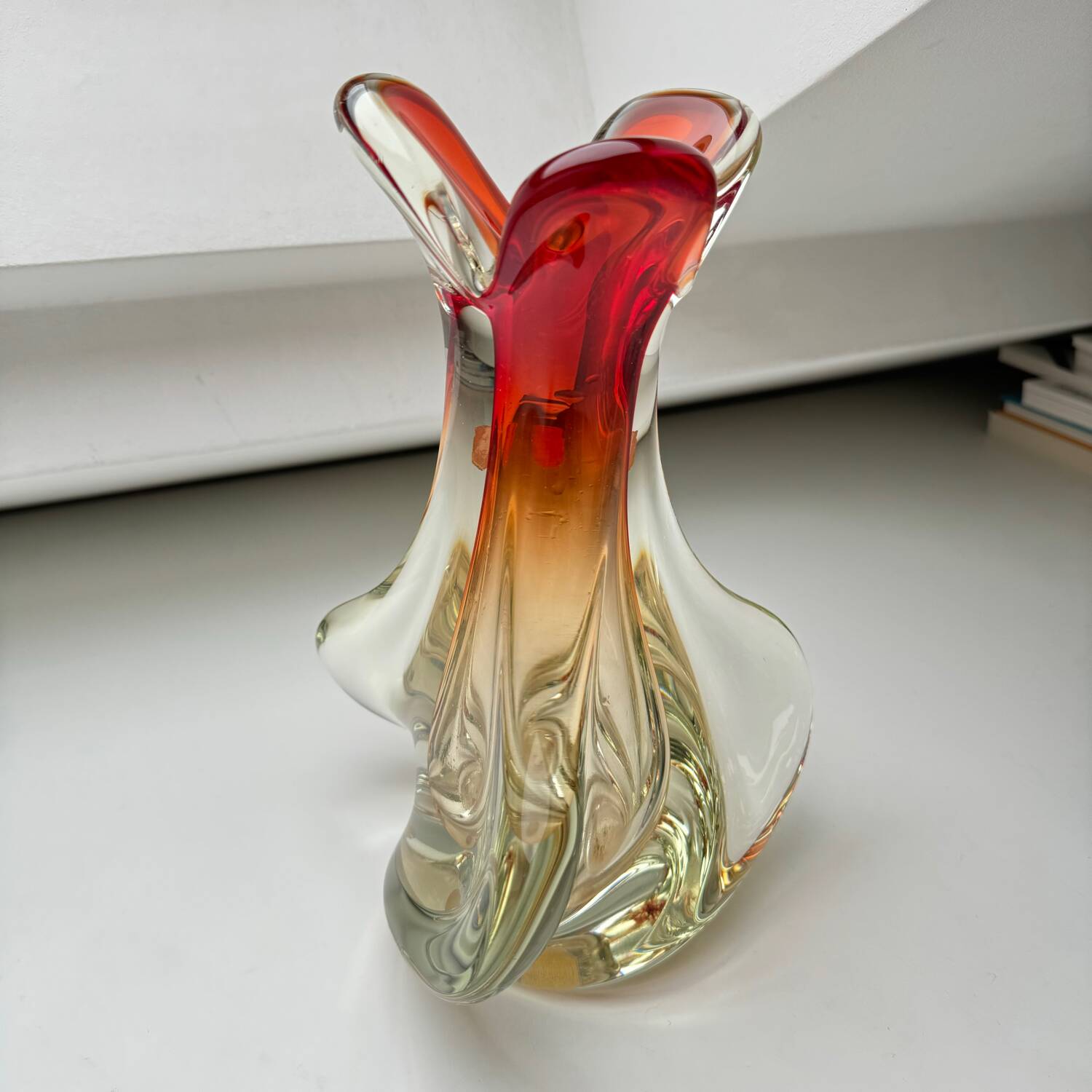 Large art vase Val Saint Lambert