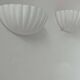 Pair of vintage shell wall lights, matte white, France 1970