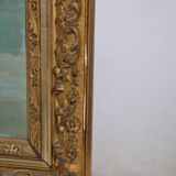 French School circa 1900 “Irises and dragonflies” Painted silk.