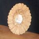 Oval painted plaster mirror