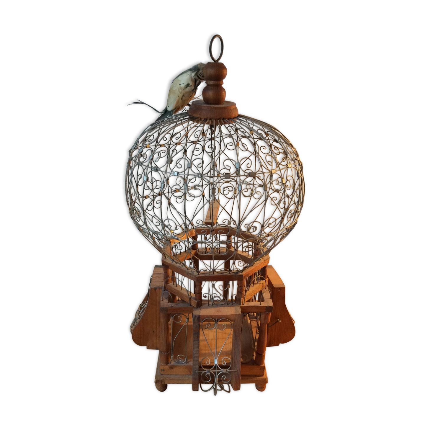 Pretty old bird cage.