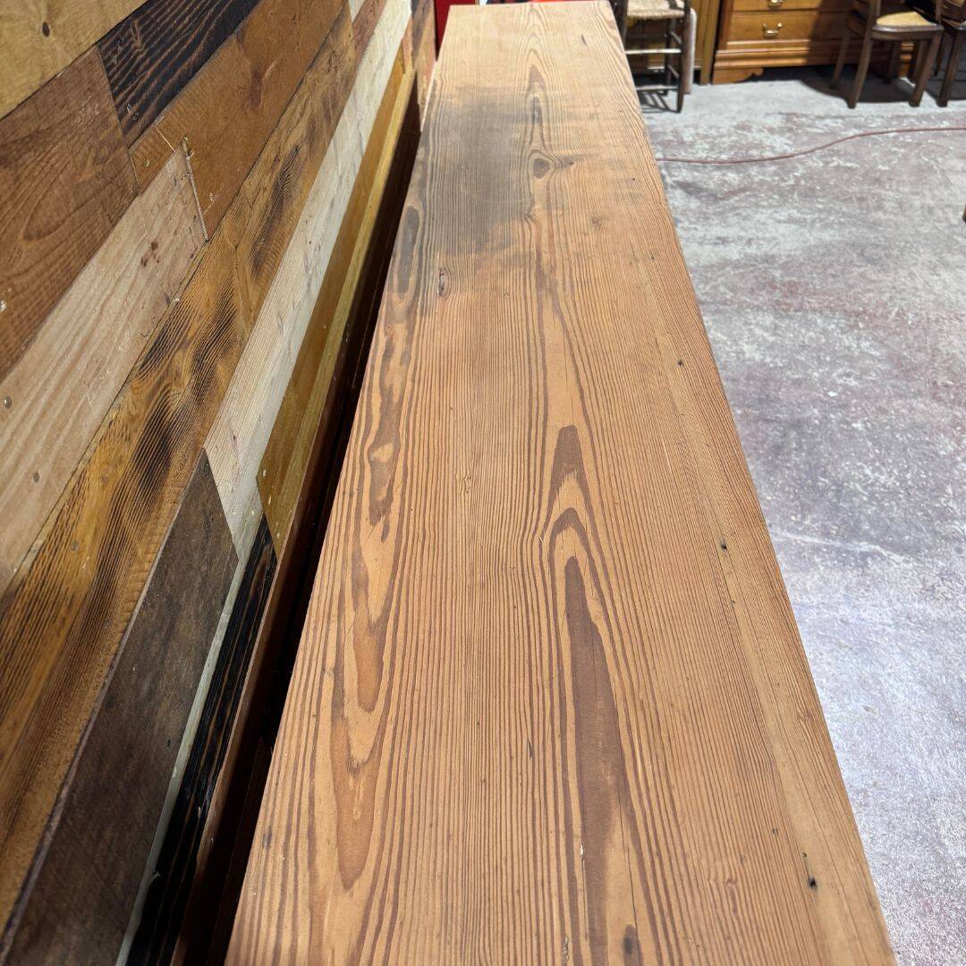 Meuble de métier / Arrière-comptoir en pitchpin – années 1930