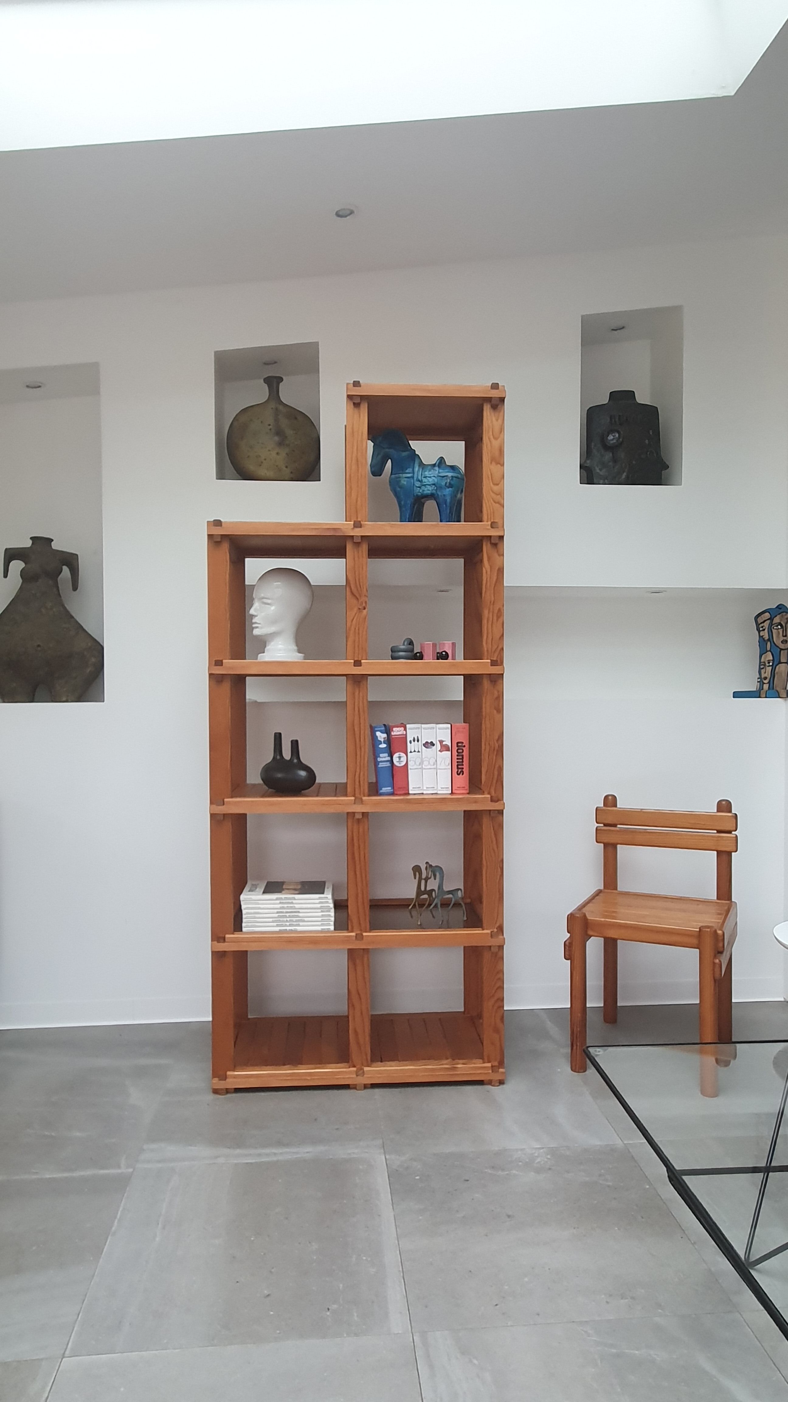 Modular shelf in solid pine 80s